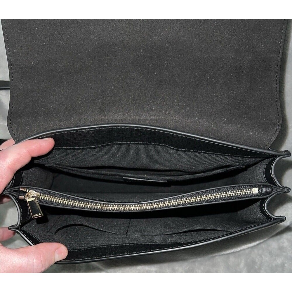 Furla Bella Top Handle S Nero Black Andromeda Genuine Leather BAUGLND 55 B3000 - Picture 10 of 16